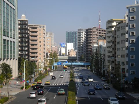 No.458 Looking in the direction of Azabu from a pedestrian overbridge