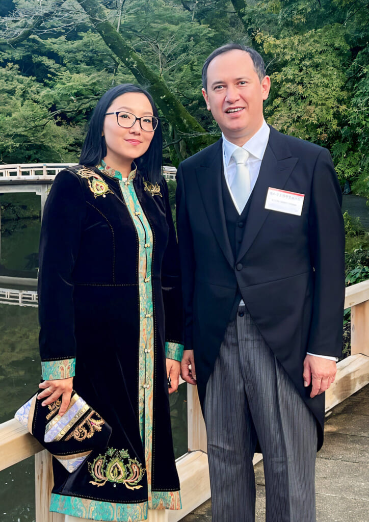 His Excellency Ambassador of the Kyrgyz Republic Erkinbek Osoev and Mrs. Soltobaeva Djamilya