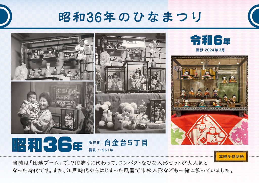 昭和36年のひなまつり/昭和36年(撮影: 1961年)→令和6年(撮影: 2024年3月)